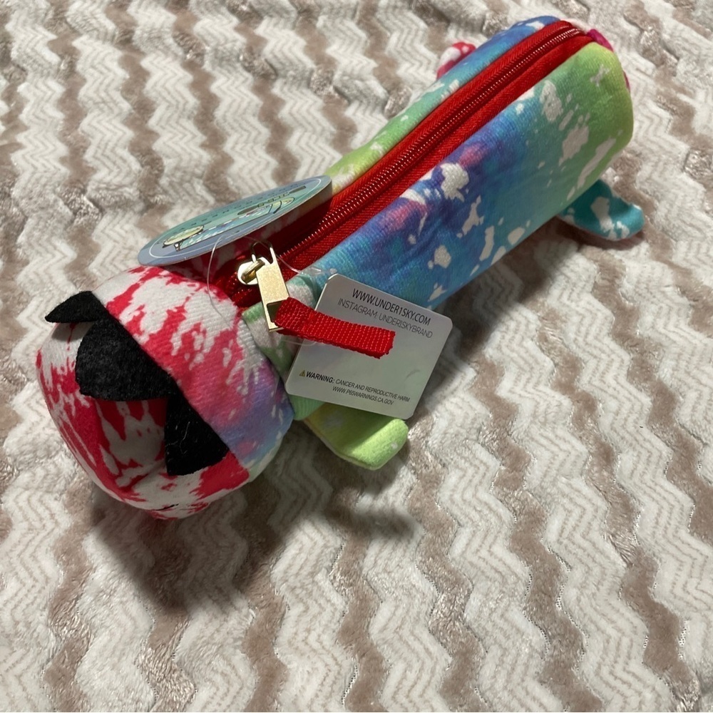 Tie Dye Dinosaur Dino Fabric Pencil Case/New Under One Sky